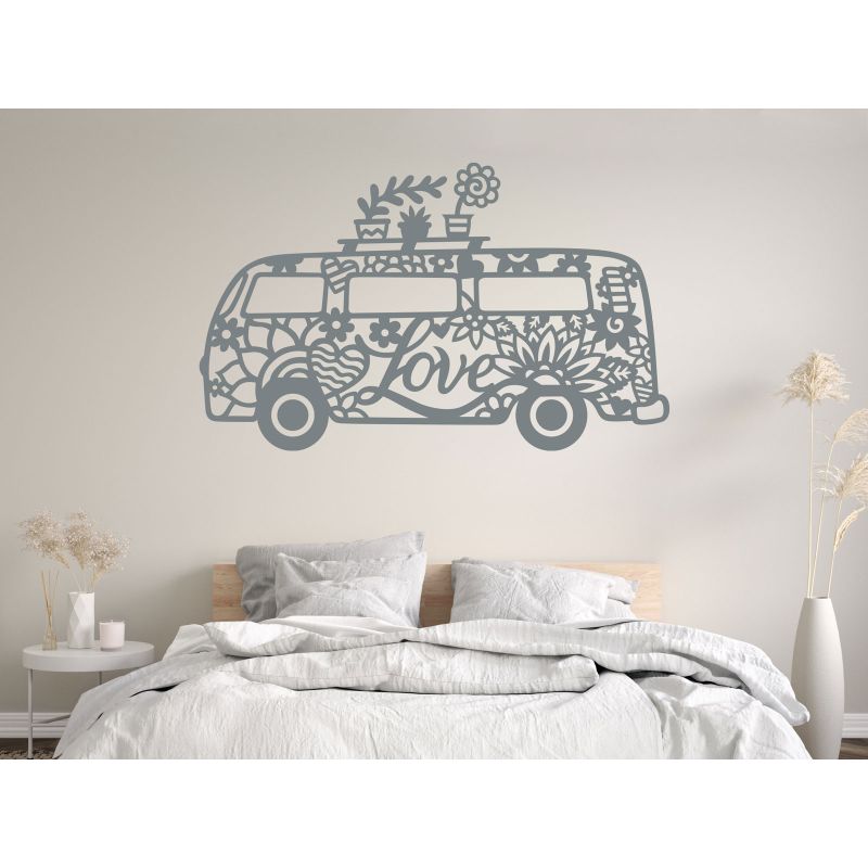 Retro Van – Hippie Bus & Freedom Wall Decal